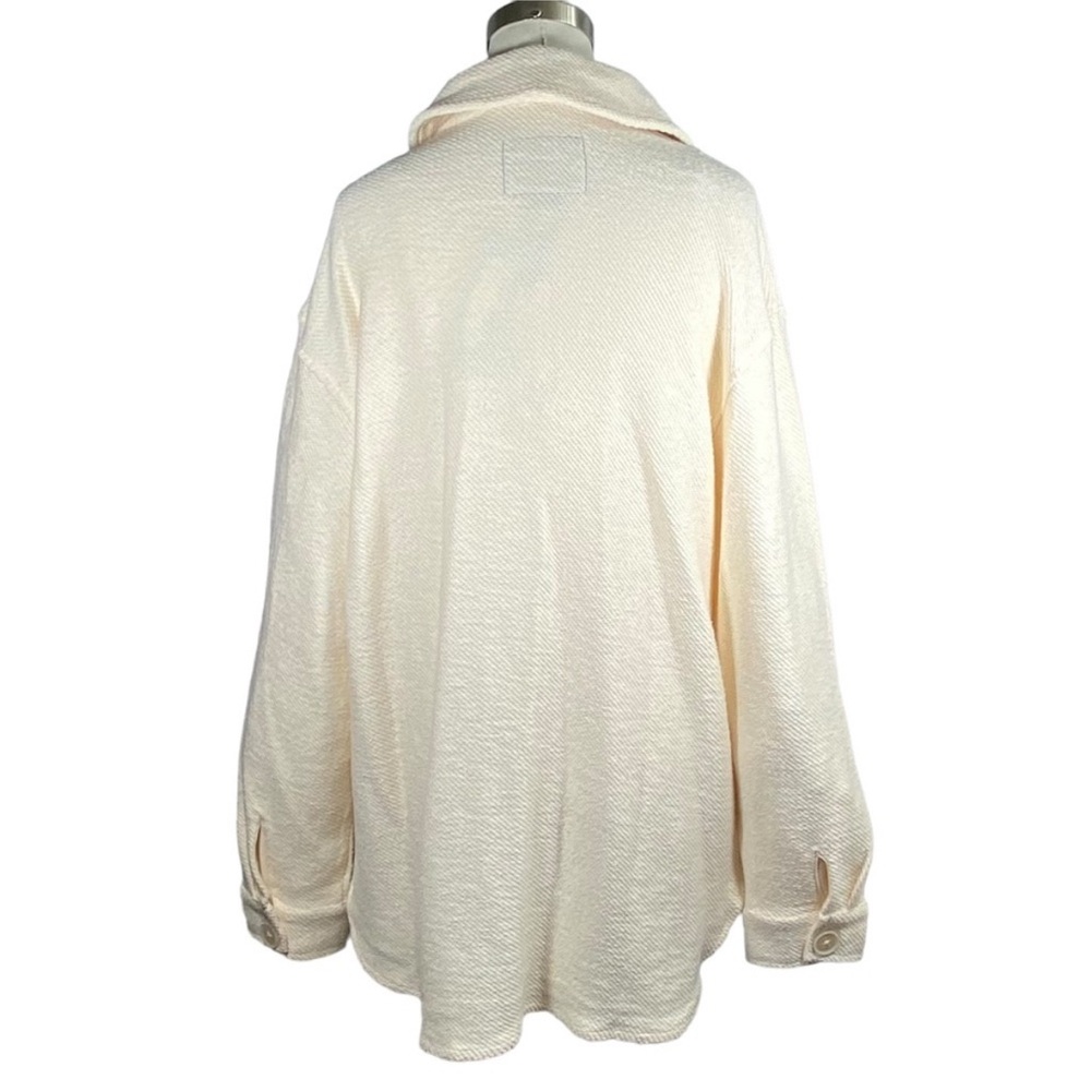 Sanctuary Frankie Cotton Polyester Blend Knit Cream Shacket Shirt Jacket Size S - Picture 4 of 14